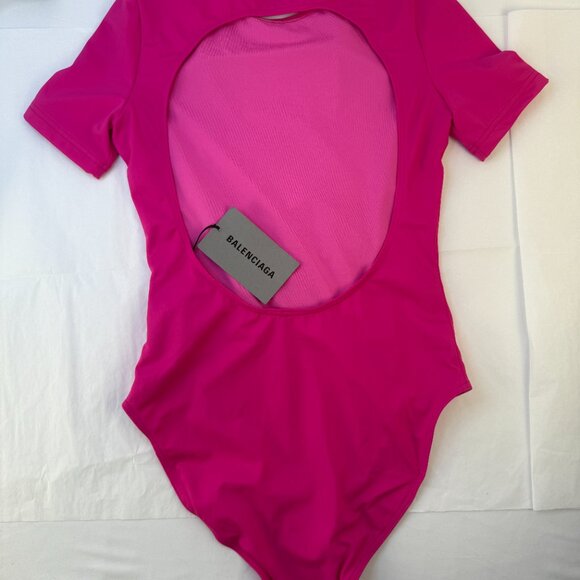 Balenciaga Summer bundle Fuchsia swimsuit Medium and Black Slides 38EU - 8 US - Picture 6 of 8